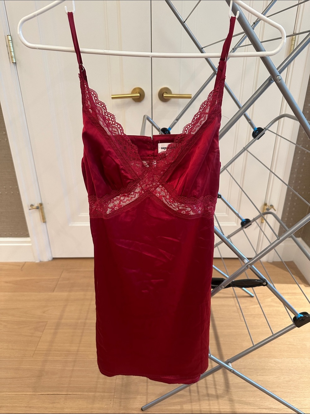 Superdown Satin Lace Trim Dress